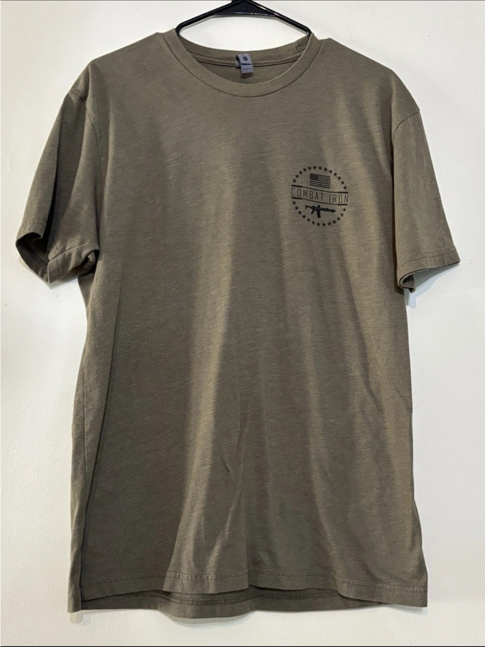 Combat Iron Apparel Co. Graphic T-Shirt - Large - Olive Green